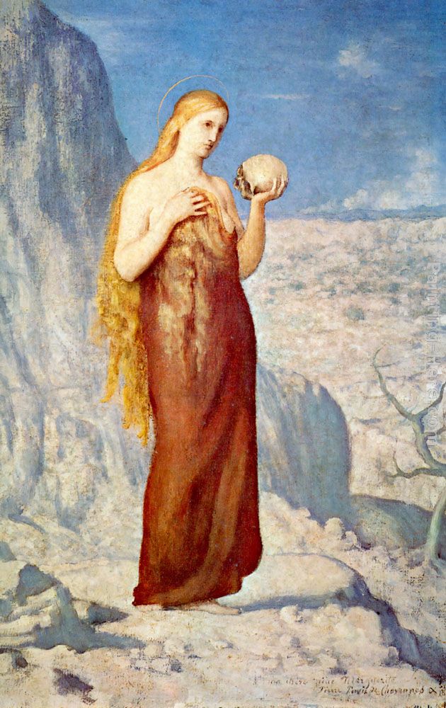 Mary Magdalene at St. Baume painting - Pierre Cecile Puvis de Chavannes Mary Magdalene at St. Baume art painting